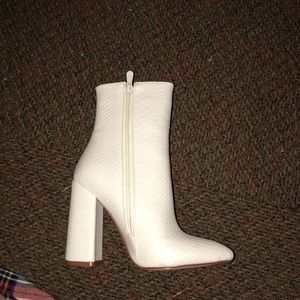 pretty little thing white booties